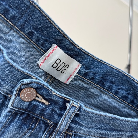 NWOT BDG Urban Outfitters Blue Denim High Rise Baggy Cargo Jeans Size 28 - Picture 7 of 12